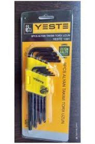 YESTE 9 PARÇA SİYAH KISA TORX ALYAN SETİ